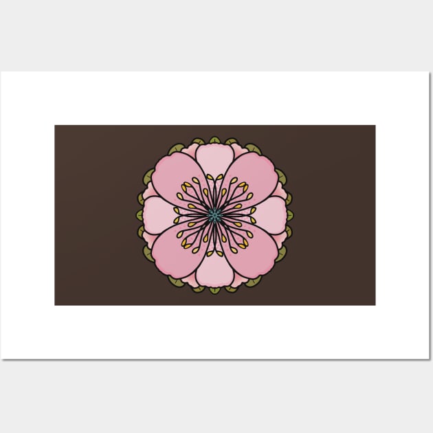 Pattern with pinkish flower, ornamental Wall Art by marina63